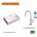 Ver imagem 3 de Kit Cuba Q45 com Torneira 1198 Metal 1/4 Volta Compace