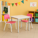 Ver imagem 1 de Jogo Mesa Infantil com 2 Cadeiras Rosa para Educação Infantil