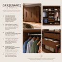Ver imagem 2 de Guarda Roupa Casal Roupeiro 6 Portas 2 Gav Quarto Imbuia