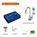 Ver imagem 3 de Kit Cuba Q45 com Torneira Luxo 1195 Metal Válvula 1 Pol. Sifão Pvc e Flexível Compace