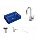 Ver imagem 2 de Kit Cuba Q45 com Torneira Luxo 1195 Metal Válvula 1 Pol. Sifão Pvc e Flexível Compace