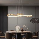 Ver imagem 4 de Lustre Led Pendente Infinito Moderno Luxo Bivolt 45w Dourado Brinovar