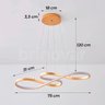 Lustre Led Pendente Infinito Moderno Luxo Bivolt 45w Dourado Brinovar - 9
