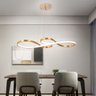 Lustre Led Pendente Infinito Moderno Luxo Bivolt 45w Dourado Brinovar - 2