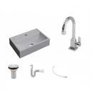 Ver imagem 2 de Kit Cuba Q45 com Torneira Luxo 1195 Metal Válvula 1 Pol. Sifão Pvc e Flexível Compace