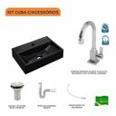 Ver imagem 3 de Kit Cuba Q45 com Torneira Luxo 1195 Metal Válvula 1 Pol. Sifão Pvc e Flexível Compace