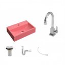 Ver imagem 2 de Kit Cuba Q45 com Torneira Luxo 1195 Metal Válvula 1 Pol. Sifão Pvc e Flexível Compace