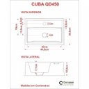 Ver mais imagens de Kit Cuba Q45 com Torneira Luxo 1195 Metal e Válvula Click 1"b Pol. Sifão Pvc e Flexível Compace