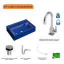Ver imagem 3 de Kit Cuba Q45 com Torneira Luxo 1195 Metal e Válvula Click 1"b Pol. Sifão Pvc e Flexível Compace