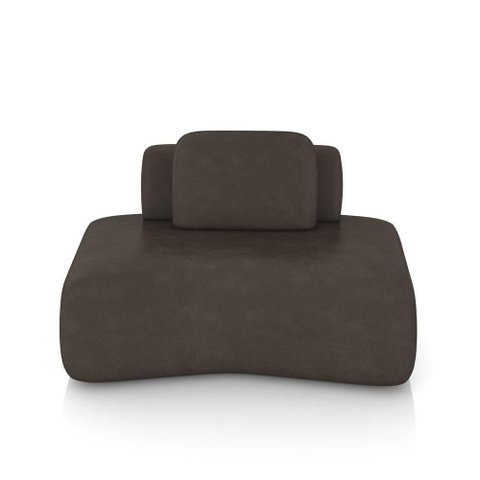 Sofá Modular Dakota G33 3 Lugares 174cm Marrom Couro Sintético Gran Belo