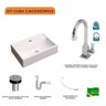 Kit Cuba Q45 com Torneira Luxo 1195 Metal e Válvula Click 1"b Pol. Sifão Pvc e Flexível Compace - 3