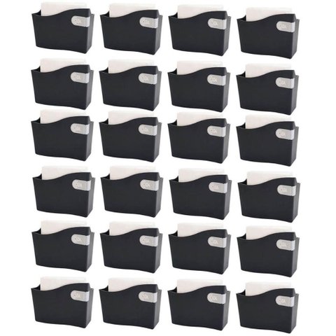 Kit 24 Suportes Porta Guardanapo Coza Preto 14cm para Lancheria Restaurante Bar Padaria