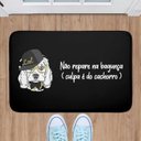Ver imagem 1 de Tapete Borracha Preto Não Repare Na Bagunça