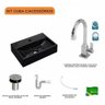 Kit Cuba Q45 com Torneira Luxo 1195 Metal e Válvula Click 1"b Pol. Sifão Pvc e Flexível Compace - 3