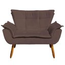 Ver imagem 3 de Kit 01 Namoradeira e 02 Poltronas Opala Suede Pés Palito