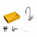 Ver imagem 2 de Kit Cuba Q45 com Torneira Luxo 1195 Metal e Válvula Click 1"b Pol. Sifão Cromado e Flexível Compace