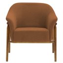 Ver imagem 6 de Kit 02 Poltronas Luna Base Madeira Poliéster Terracota - Nexta Casa