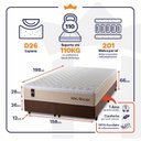 Ver imagem 3 de Cama Box Queen Alford com Colchão Molas Ensacadas 158x198x66 Marrom