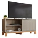 Ver imagem 3 de Rack Bancada para Tv 45 Pol 136cm Lucca Areia/freijó C01 - Mpozenato