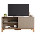 Ver imagem 4 de Rack Bancada para Tv 45 Pol 136cm Lucca Areia/freijó C01 - Mpozenato