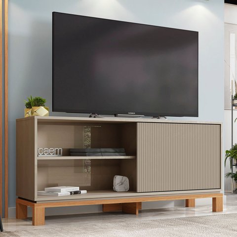 Rack Bancada para Tv 45 Pol 136cm Lucca Areia/freijó C01 - Mpozenato