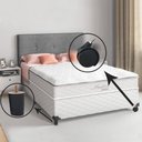 Ver imagem 4 de 5 Pe para Cama e 2 Rodizio para Moveis Cama Box de Casal 6cm