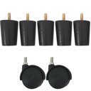Ver imagem 1 de 5 Pe para Cama e 2 Rodizio para Moveis Cama Box de Casal 6cm