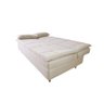 Sofá Cama 3 Lugares 197cm Soho Suede Nude Herrero Decor - 2