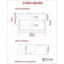 Ver mais imagens de Kit Cuba Q45 com Torneira Luxo 1195 Metal e Válvula Click 1 Pol. Sifão Cromado e Flexível Compace