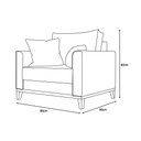 Ver imagem 6 de Kit 2 Poltronas Beny Decorativa com 2 Almofadas Linho Cinza Base em Madeira Maciça