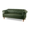 Sofá Chesterfield Duque 3 Lugares Couro Ecológico Verde 303 - 5