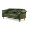 Sofá Chesterfield Duque 3 Lugares Couro Ecológico Verde 303 - 4