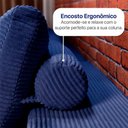 Ver mais imagens de Sofá Evo 2,70m Molas Ensacadas com Chaise Lounge Direita Velourê Azul Cama Inbox