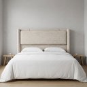 Ver imagem 1 de Cabeceira de Casal Pier Estofada Boucle para Cama Box 188cm Moderna