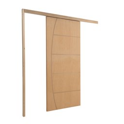 Porta de Correr Frisada Belíssima C/ Kit 210x80 Completa - 3