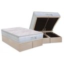 Ver imagem 1 de Conjunto Box Baú Queen: Colchão Espuma Orthoflex Molas Ensacadas Masterpocket Starflex Dream New