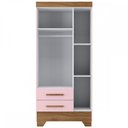 Ver imagem 3 de Guarda-Roupa Infantil Doce Sonho 3 Portas 2 Gavetas Rosa/Nature - Panorama Móveis