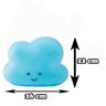 Luminária Abajur de Mesa Nuvem Fofa Led Noturna Média Azul - 8