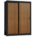 Ver imagem 2 de Guarda-Roupa Solteiro Madesa Denver 2 Portas de Correr Preto/Rustic Cor:Preto/Rustic