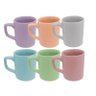 Jogo 6 Mini Canecas Cerâmica Color 85ml - Fratelli - 2
