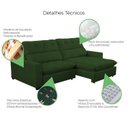 Ver imagem 6 de Sofa Retratil Reclinavel 2 Lugares 260cm Veludo Andreia