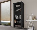 Ver imagem 1 de Armário Organizador Multiuso com Prateleiras Library Preto - Luapa