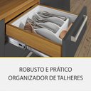 Ver imagem 4 de Cozinha Completa Modulada 5 Peças 100% MDF Burguesa Marrom/Grafite - Nesher