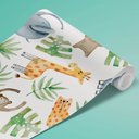 Ver imagem 3 de Papel de Parede Infantil - Safari Aquarela Arte Destaque 2 Metros