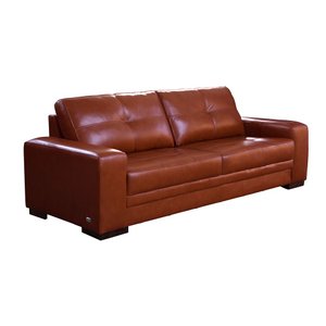 Sofá Decorativo Sala de Estar Punto 2 Lugares 170cm Couro Conhaque - Mozzelar