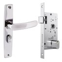 Ver imagem 6 de Fechadura para Porta Externa Aço Inox Polido Cromado + Dobradiças Aço Zincado Pino Bola