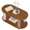 Ver imagem 6 de Mesa de Centro Mdf Sala de Estar 91 Cm 4619 Cedro Off White Arly