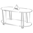Ver imagem 4 de Mesa de Centro Mdf Sala de Estar 91 Cm 4619 Cedro Off White Arly