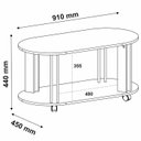 Ver imagem 3 de Mesa de Centro Mdf Sala de Estar 91 Cm 4619 Cedro Off White Arly