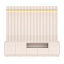 Ver imagem 2 de Rack com Painel para TV até 84 Polegadas Ripado com Iluminação 100% MDF 219CMX233CM Vitoria Regia Yescasa Off White
